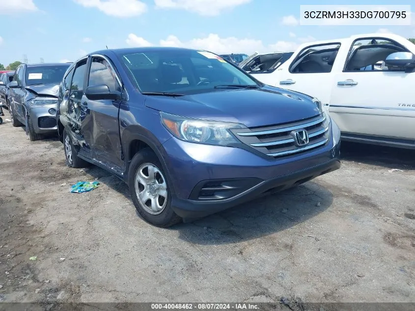 2013 Honda Cr-V Lx VIN: 3CZRM3H33DG700795 Lot: 40048462