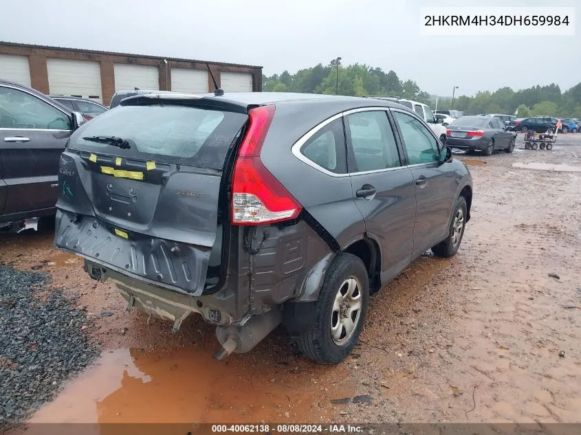 2013 Honda Cr-V Lx VIN: 2HKRM4H34DH659984 Lot: 40062138