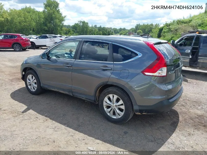 2HKRM4H74DH624106 2013 Honda Cr-V Ex-L