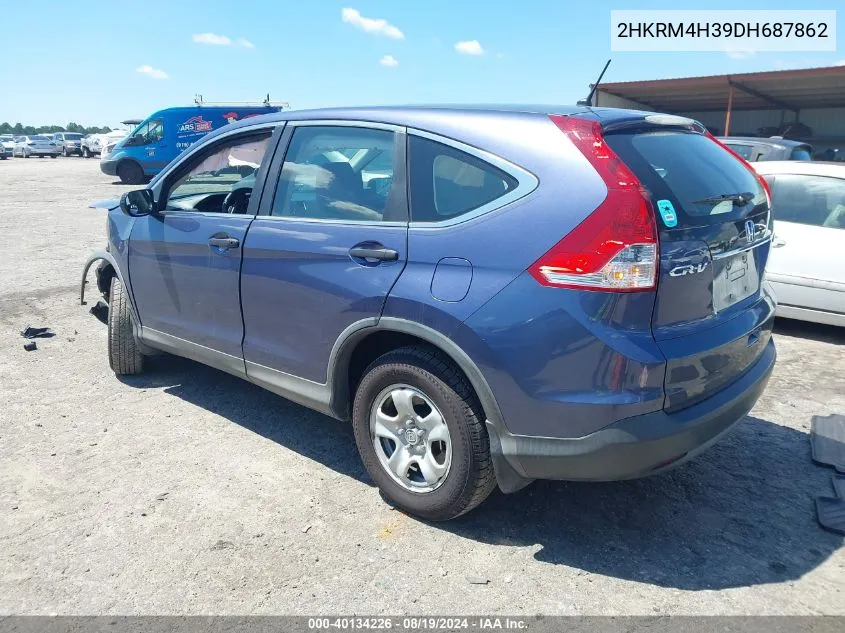 2013 Honda Cr-V Lx VIN: 2HKRM4H39DH687862 Lot: 40134226