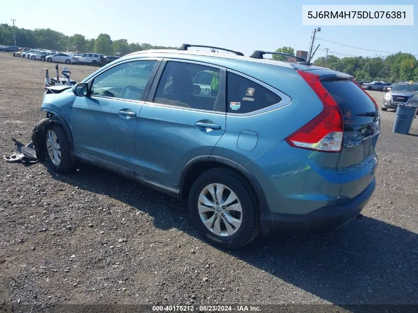 2013 Honda Cr-V Ex-L VIN: 5J6RM4H75DL076381 Lot: 40175212