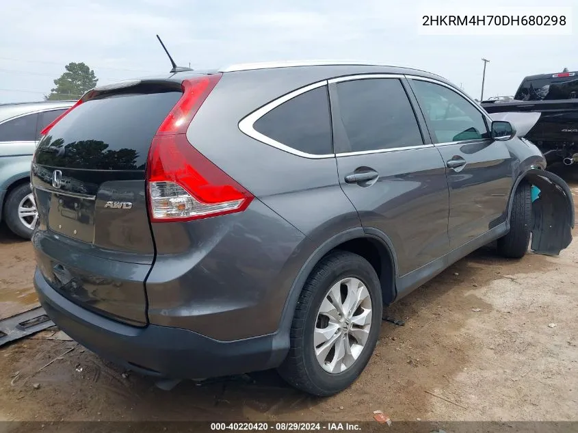 2013 Honda Cr-V Ex-L VIN: 2HKRM4H70DH680298 Lot: 40220420