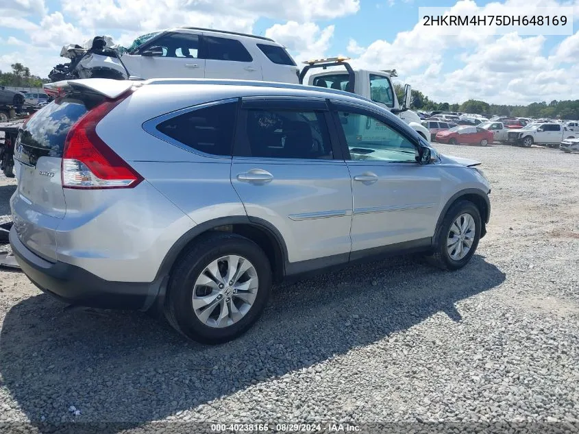 2013 Honda Cr-V Ex-L VIN: 2HKRM4H75DH648169 Lot: 40238165