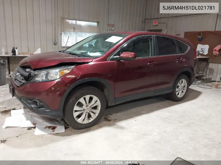 2013 Honda Cr-V Ex VIN: 5J6RM4H51DL021781 Lot: 40239477