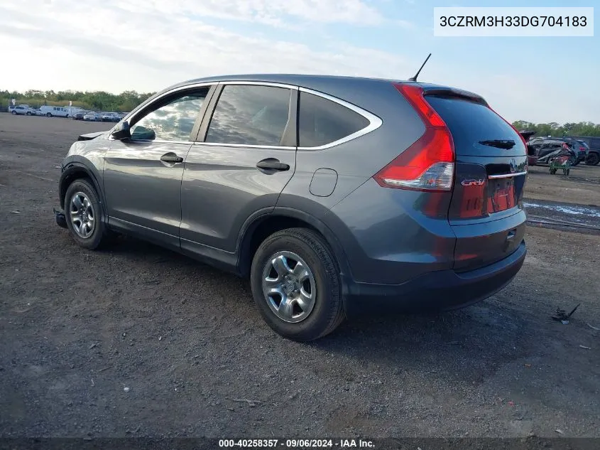 2013 Honda Cr-V Lx VIN: 3CZRM3H33DG704183 Lot: 40258357