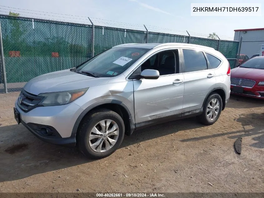 2013 Honda Cr-V Ex-L VIN: 2HKRM4H71DH639517 Lot: 40262661