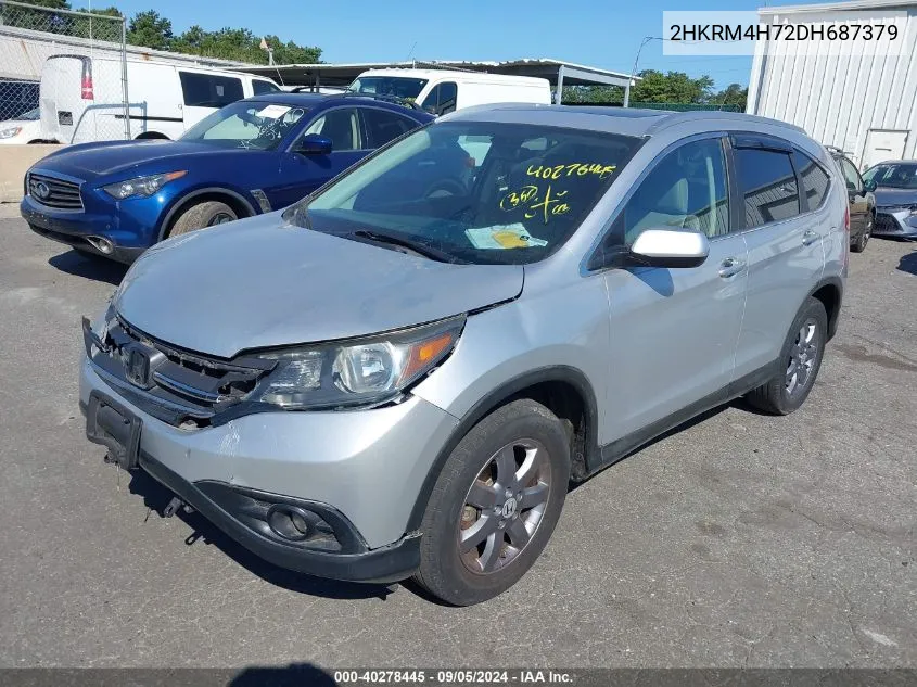 2013 Honda Cr-V Ex-L VIN: 2HKRM4H72DH687379 Lot: 40278445