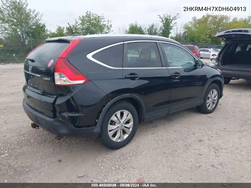 2013 Honda Cr-V Ex-L VIN: 2HKRM4H7XDH604913 Lot: 40304026