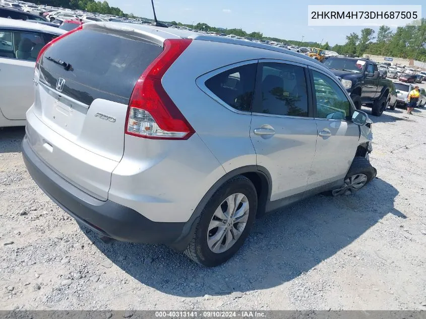 2013 Honda Cr-V Ex-L VIN: 2HKRM4H73DH687505 Lot: 40313141