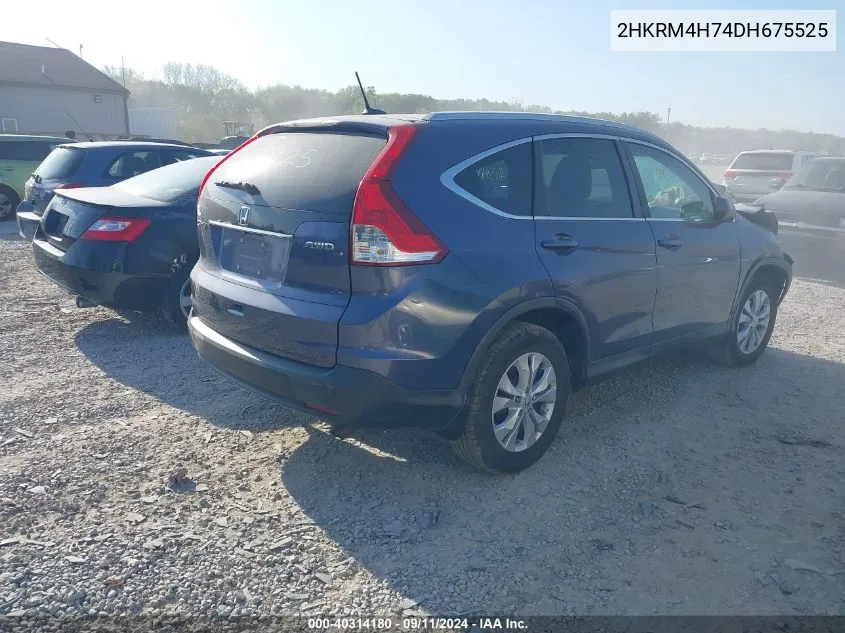 2013 Honda Cr-V Exl VIN: 2HKRM4H74DH675525 Lot: 40314180