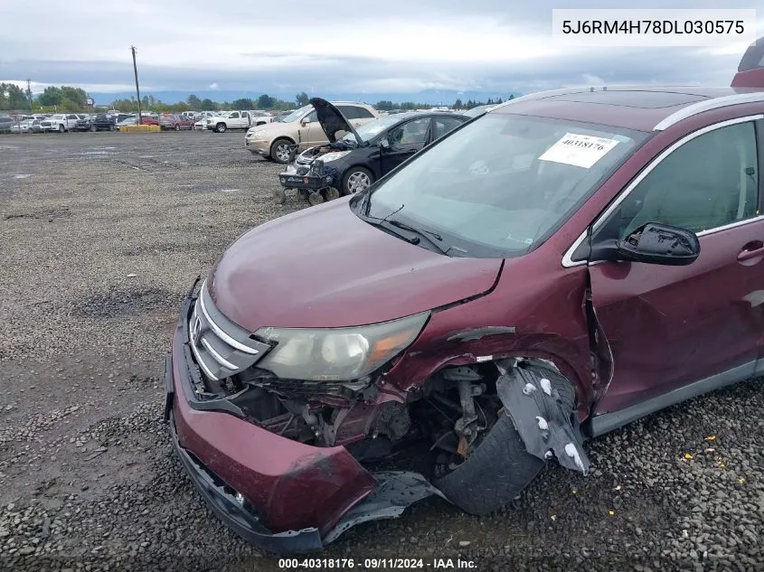 2013 Honda Cr-V Exl VIN: 5J6RM4H78DL030575 Lot: 40318176