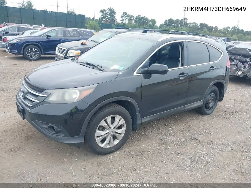 2013 Honda Cr-V Ex-L VIN: 2HKRM4H73DH669649 Lot: 40329988