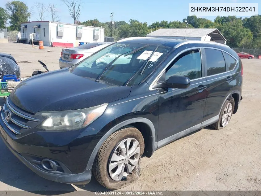 2013 Honda Cr-V Exl VIN: 2HKRM3H74DH522041 Lot: 40331124