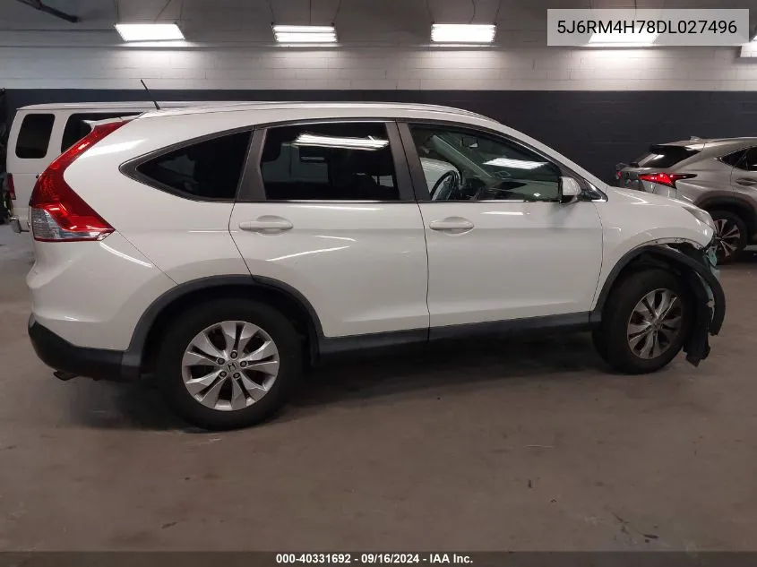 2013 Honda Cr-V Ex-L VIN: 5J6RM4H78DL027496 Lot: 40331692