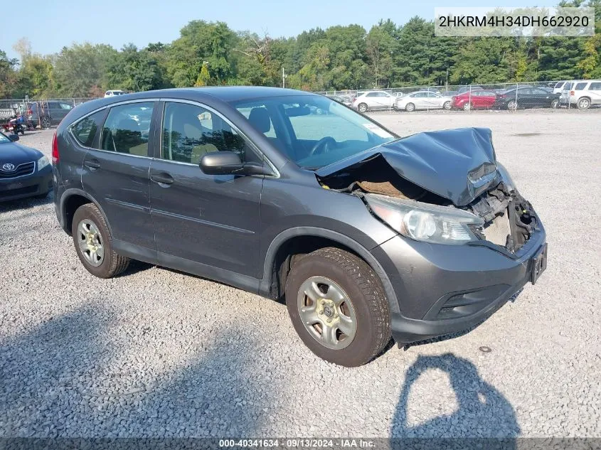 2013 Honda Cr-V Lx VIN: 2HKRM4H34DH662920 Lot: 40341634