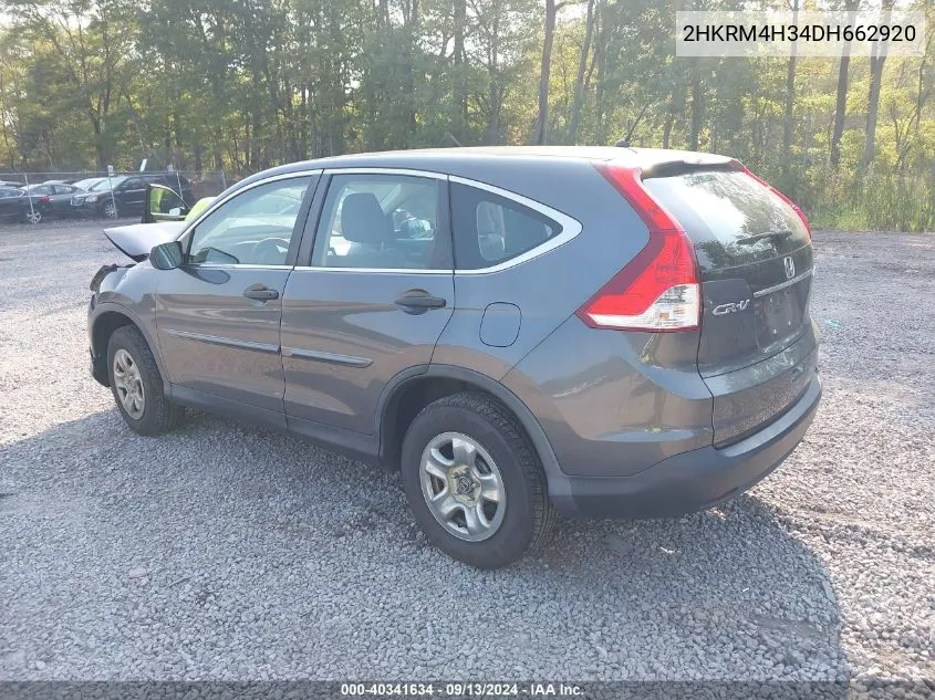 2013 Honda Cr-V Lx VIN: 2HKRM4H34DH662920 Lot: 40341634