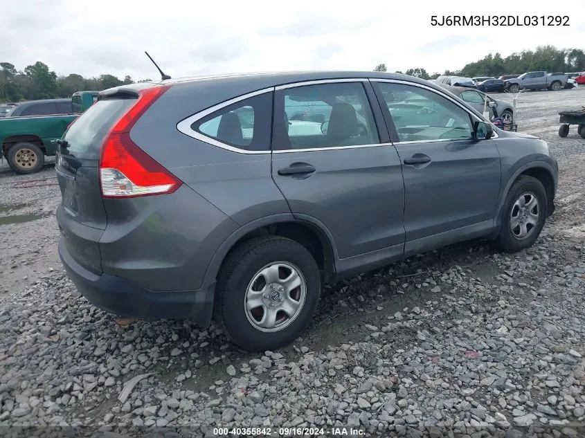 2013 Honda Cr-V Lx VIN: 5J6RM3H32DL031292 Lot: 40355842