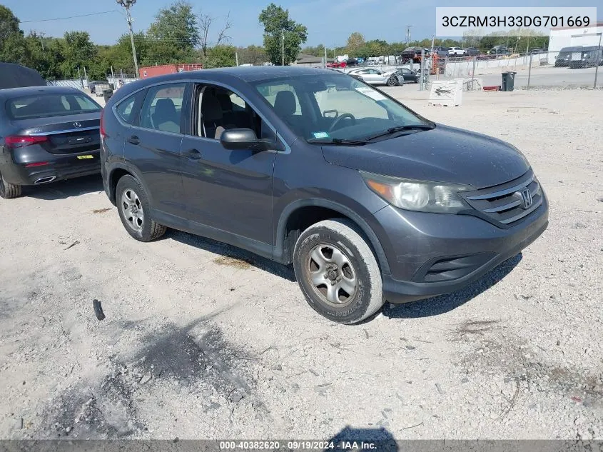 2013 Honda Cr-V Lx VIN: 3CZRM3H33DG701669 Lot: 40382620