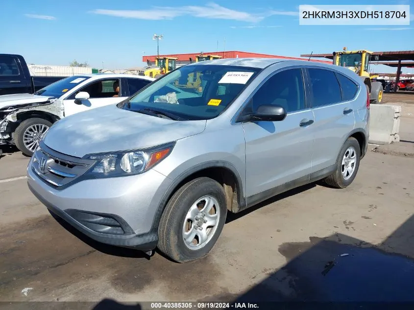 2013 Honda Cr-V Lx VIN: 2HKRM3H3XDH518704 Lot: 40385305