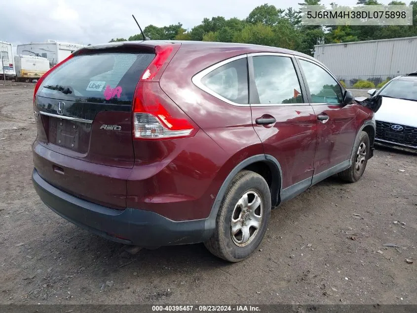 2013 Honda Cr-V Lx VIN: 5J6RM4H38DL075898 Lot: 40395457