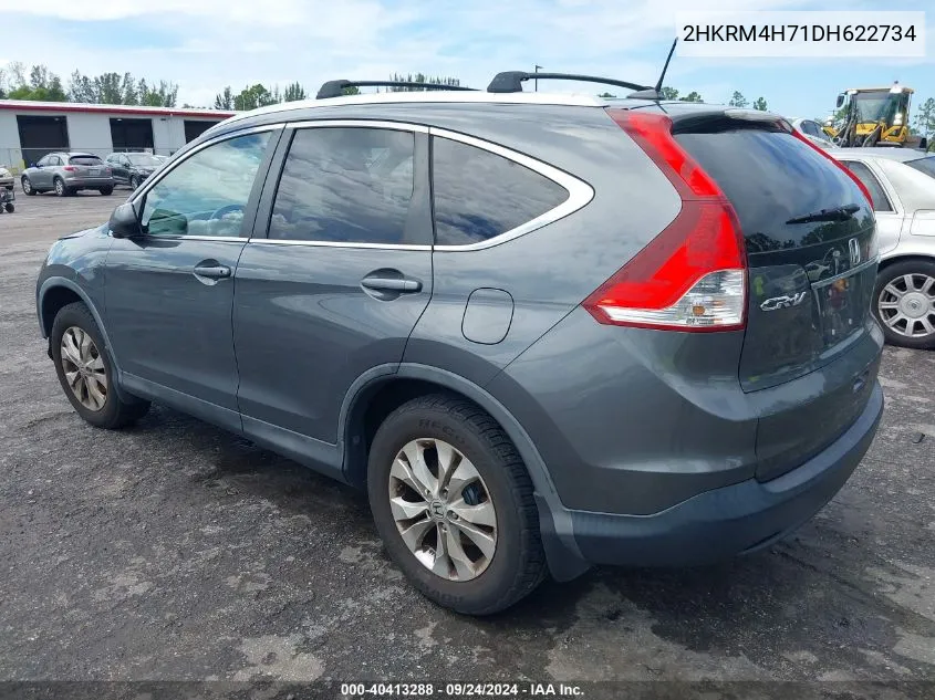 2013 Honda Cr-V Exl VIN: 2HKRM4H71DH622734 Lot: 40413288