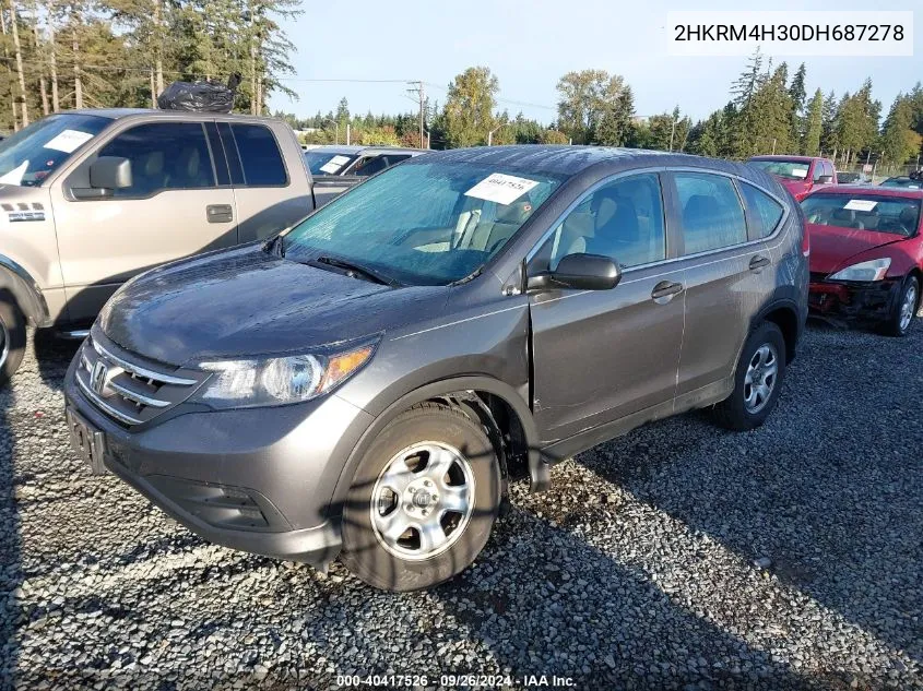 2013 Honda Cr-V Lx VIN: 2HKRM4H30DH687278 Lot: 40417526