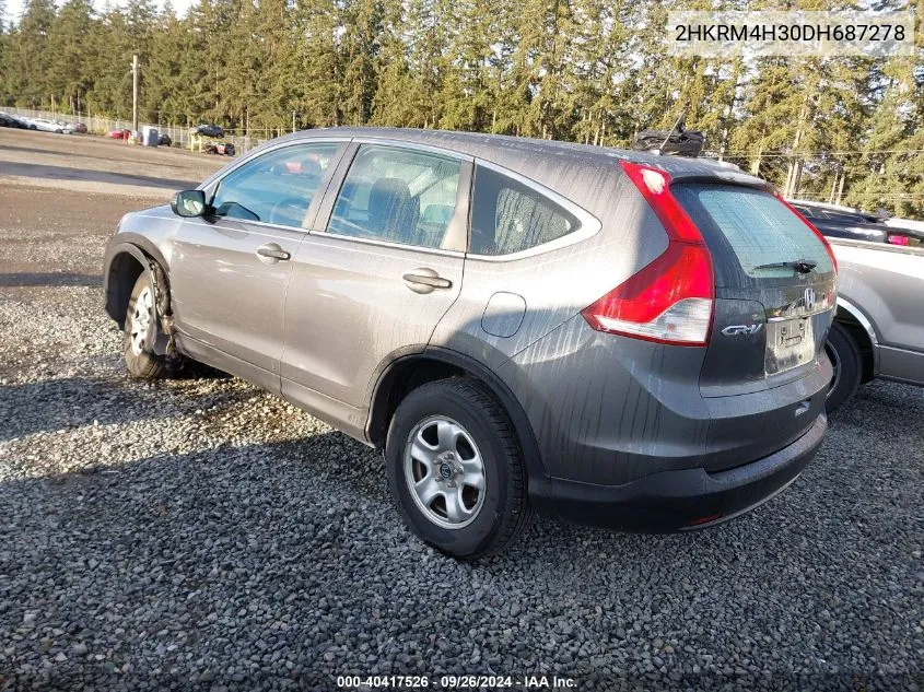 2013 Honda Cr-V Lx VIN: 2HKRM4H30DH687278 Lot: 40417526