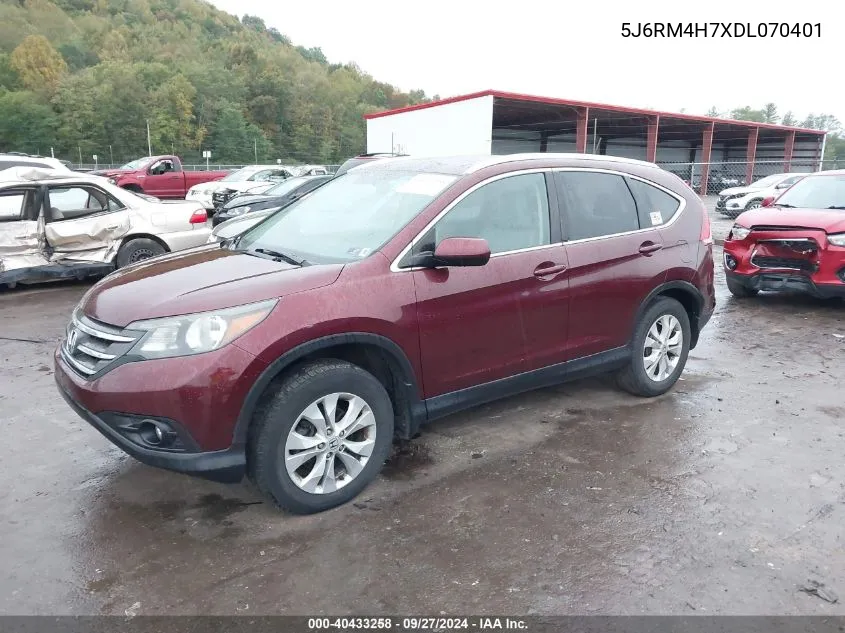 2013 Honda Cr-V Ex-L VIN: 5J6RM4H7XDL070401 Lot: 40433258