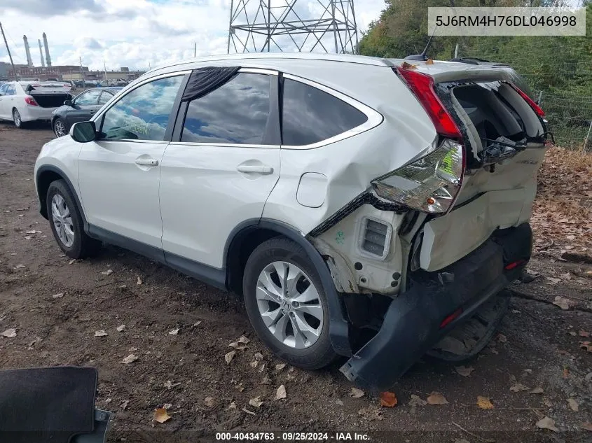 2013 Honda Cr-V Ex-L VIN: 5J6RM4H76DL046998 Lot: 40434763