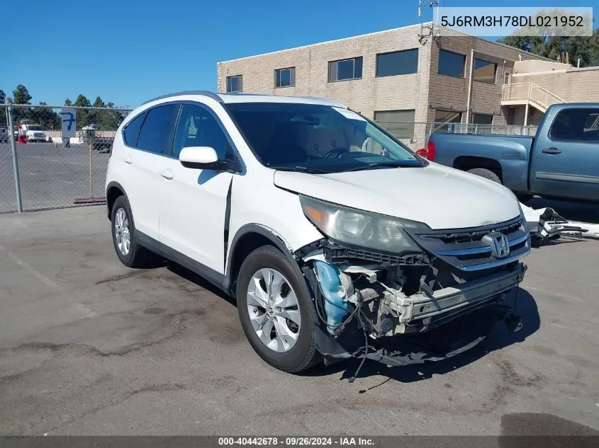 2013 Honda Cr-V Ex-L VIN: 5J6RM3H78DL021952 Lot: 40442678