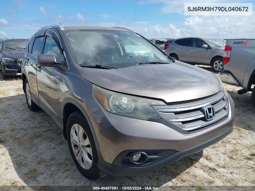 2013 Honda Cr-V Exl VIN: 5J6RM3H79DL040672 Lot: 40487091