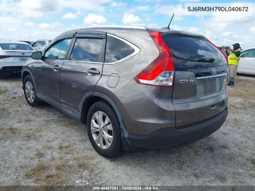 2013 Honda Cr-V Exl VIN: 5J6RM3H79DL040672 Lot: 40487091