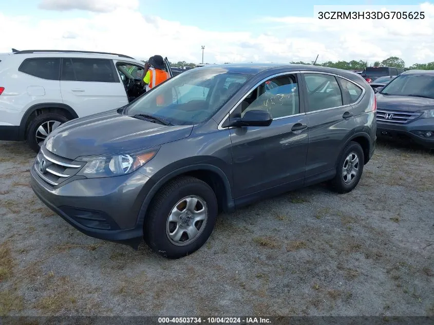 2013 Honda Cr-V Lx VIN: 3CZRM3H33DG705625 Lot: 40503734