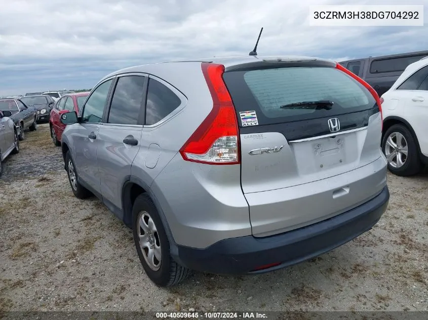 2013 Honda Cr-V Lx VIN: 3CZRM3H38DG704292 Lot: 40509645