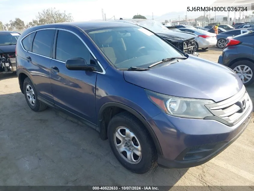 2013 Honda Cr-V Lx VIN: 5J6RM3H30DL036734 Lot: 40522633