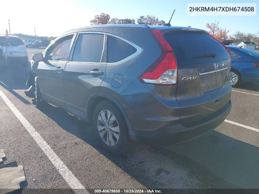 2013 Honda Cr-V Exl VIN: 2HKRM4H7XDH674508 Lot: 40679608