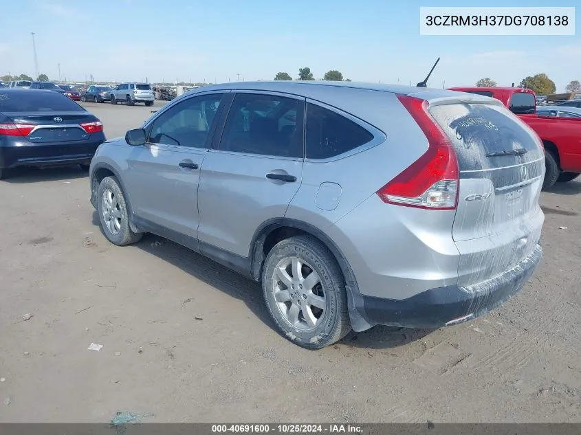 2013 Honda Cr-V Lx VIN: 3CZRM3H37DG708138 Lot: 40691600