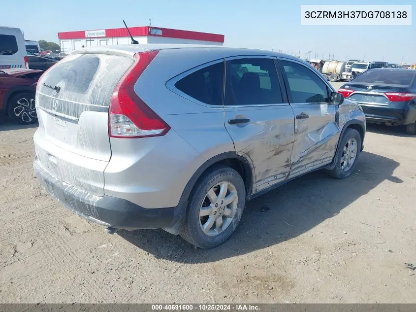 2013 Honda Cr-V Lx VIN: 3CZRM3H37DG708138 Lot: 40691600