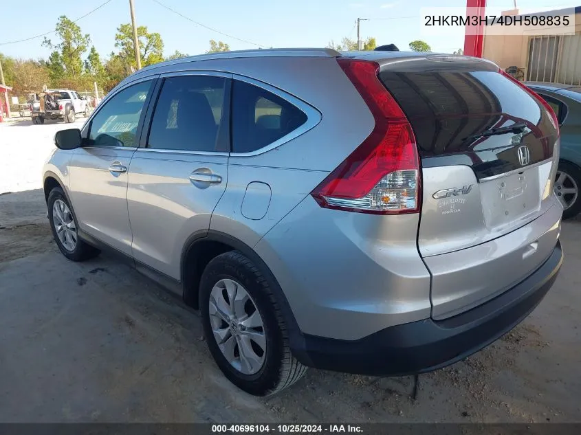 2013 Honda Cr-V Ex-L VIN: 2HKRM3H74DH508835 Lot: 40696104