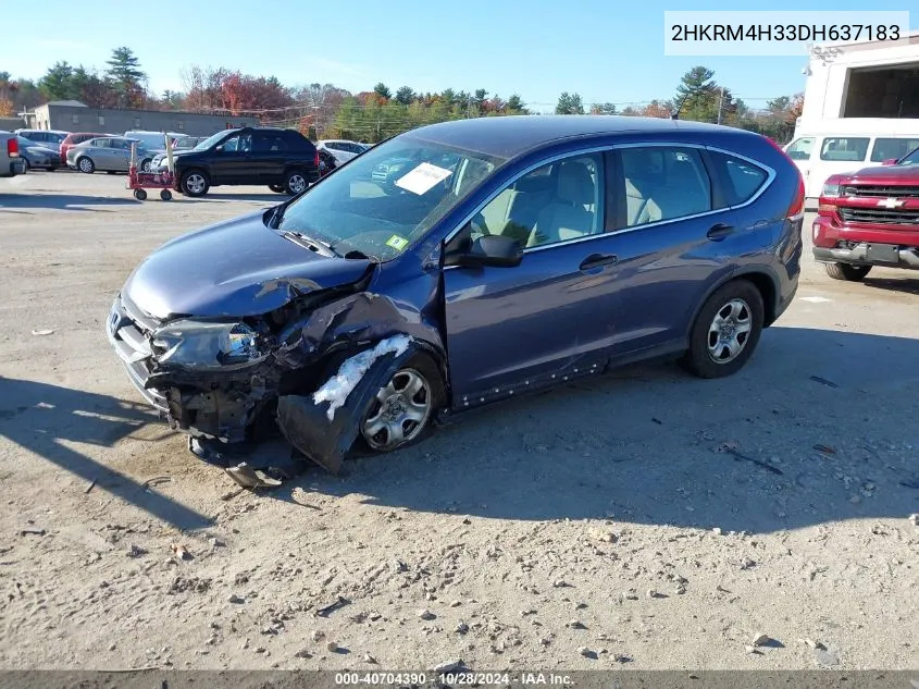 2013 Honda Cr-V Lx VIN: 2HKRM4H33DH637183 Lot: 40704390