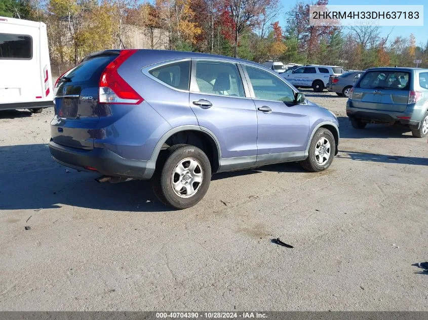 2013 Honda Cr-V Lx VIN: 2HKRM4H33DH637183 Lot: 40704390