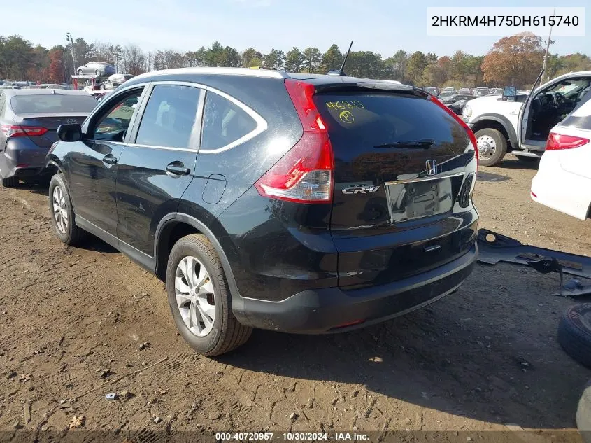 2013 Honda Cr-V Ex-L VIN: 2HKRM4H75DH615740 Lot: 40720957