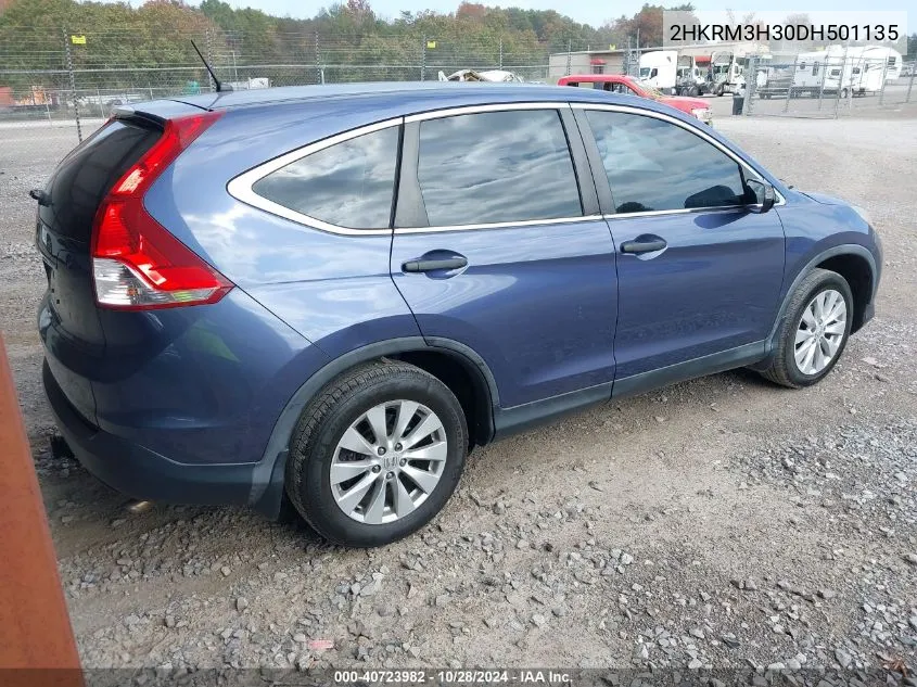 2013 Honda Cr-V Lx VIN: 2HKRM3H30DH501135 Lot: 40723982