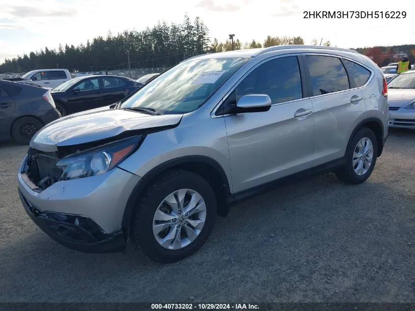 2013 Honda Cr-V Ex-L VIN: 2HKRM3H73DH516229 Lot: 40733202