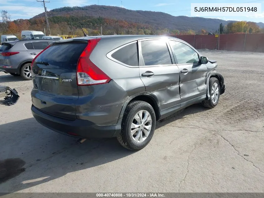 2013 Honda Cr-V Ex VIN: 5J6RM4H57DL051948 Lot: 40740808