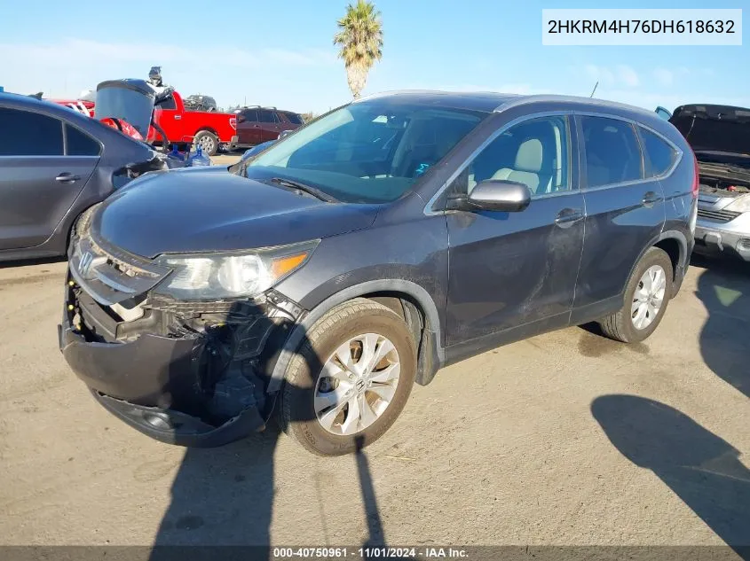 2013 Honda Cr-V Ex-L VIN: 2HKRM4H76DH618632 Lot: 40750961