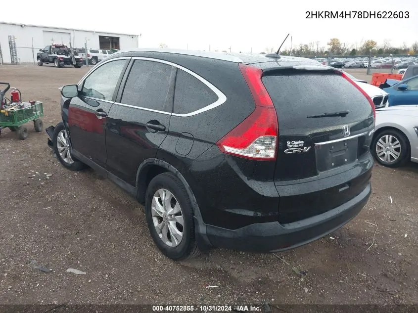 2013 Honda Cr-V Ex-L VIN: 2HKRM4H78DH622603 Lot: 40752855