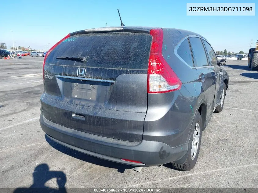 2013 Honda Cr-V Lx VIN: 3CZRM3H33DG711098 Lot: 40754632