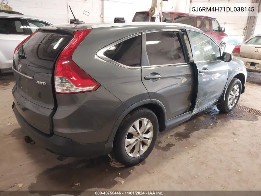 2013 Honda Cr-V Ex-L VIN: 5J6RM4H71DL038145 Lot: 40755446