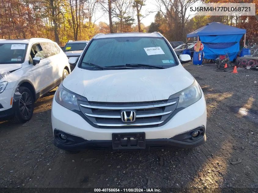 2013 Honda Cr-V Ex-L VIN: 5J6RM4H77DL068721 Lot: 40758654